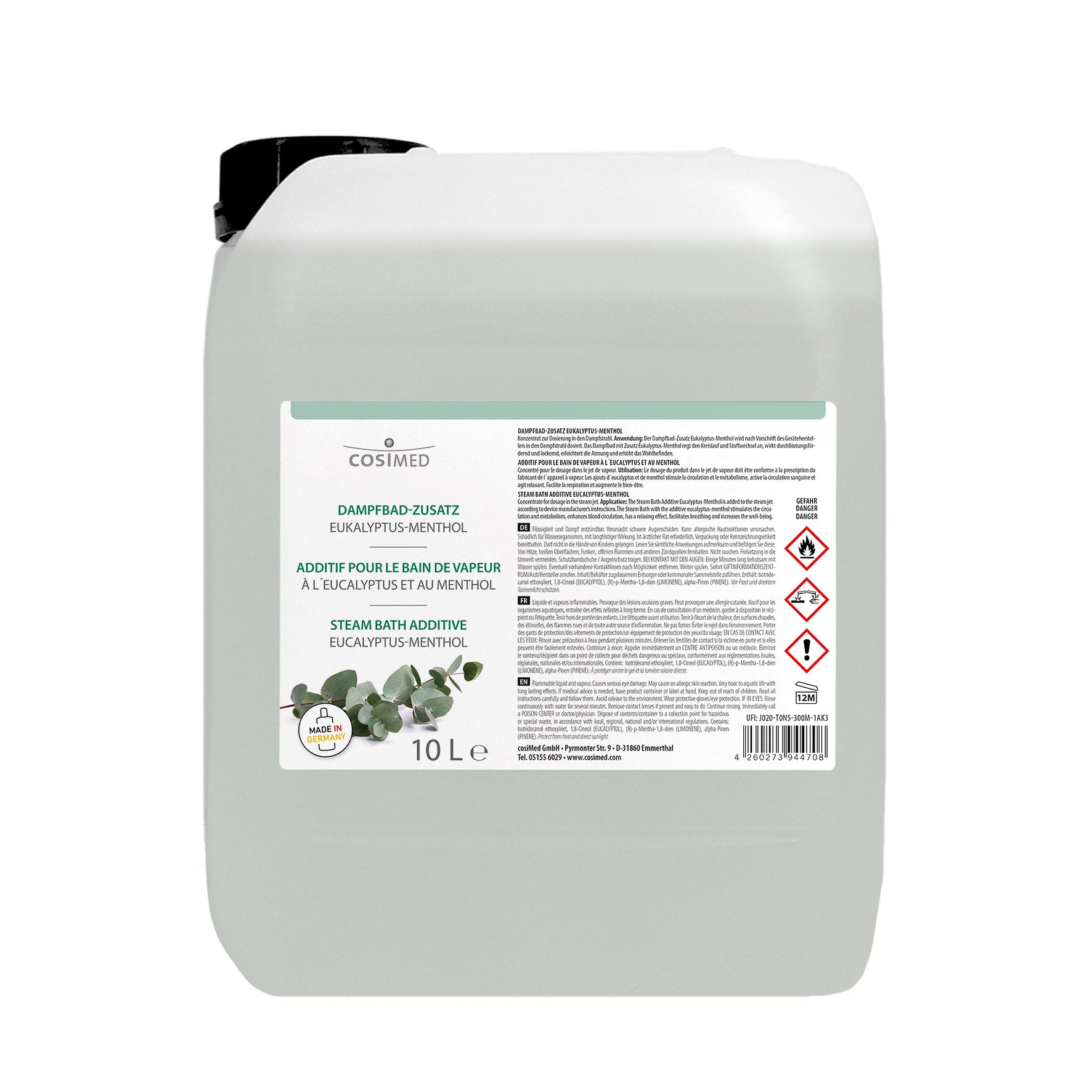 Dampfbad-Zusatz Eukalyptus-Menthol - 10 l Kanister
