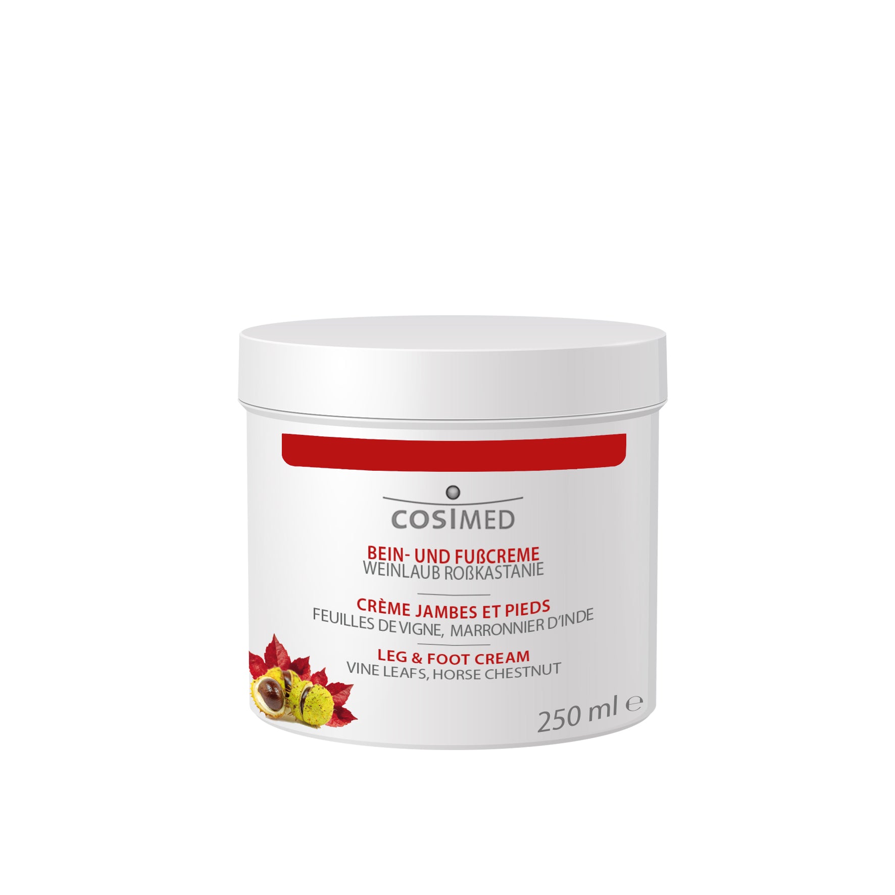Bein- und Fußcreme - Weinlaub Rosskastanie -  250 ml Dose