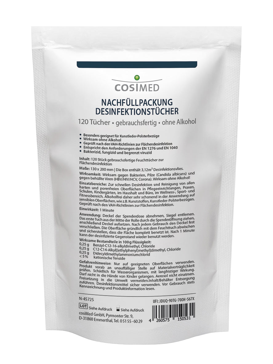 Desinfektionstücher Nachfüllpack