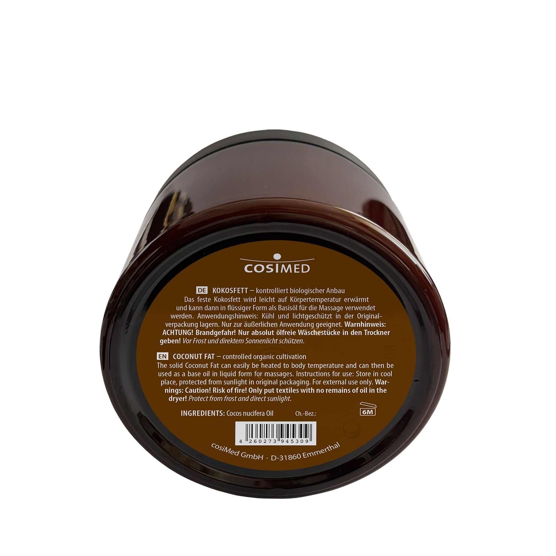 cosiMed Kokosöl/Fett (kbA) - 500 ml Dose