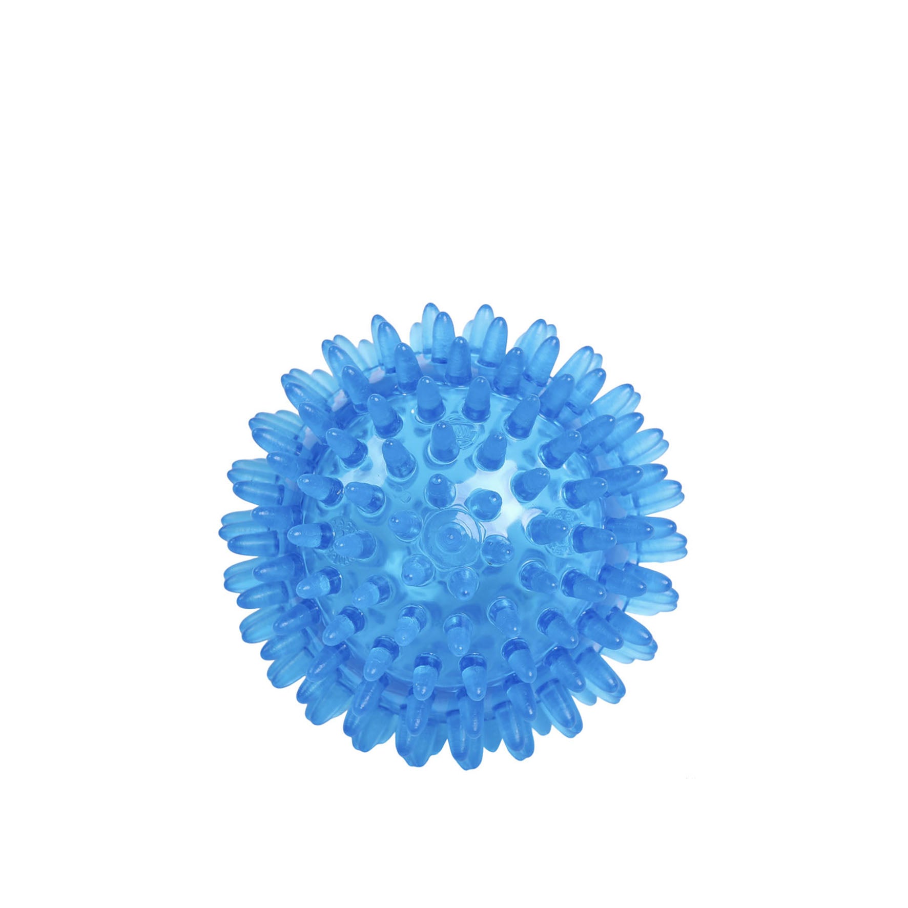Massage-Igelball blau-transparent 6 cm