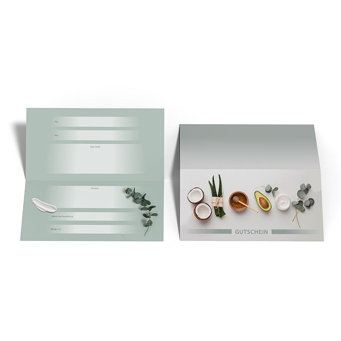 cosiMed Gutschein "Wellness" neu - Set á 25 Karten & 25 Umschläge