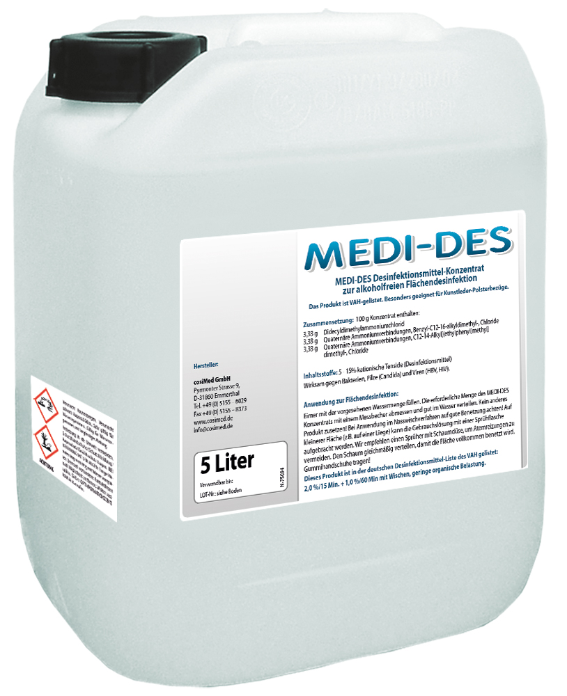 MEDI-DES Desinfektionsmittel Konzentrat 5 Liter Kanister