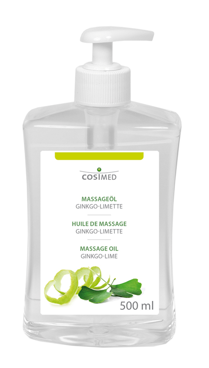cosiMed Massageöl Ginkgo-Limette 500ml Dosierflasche