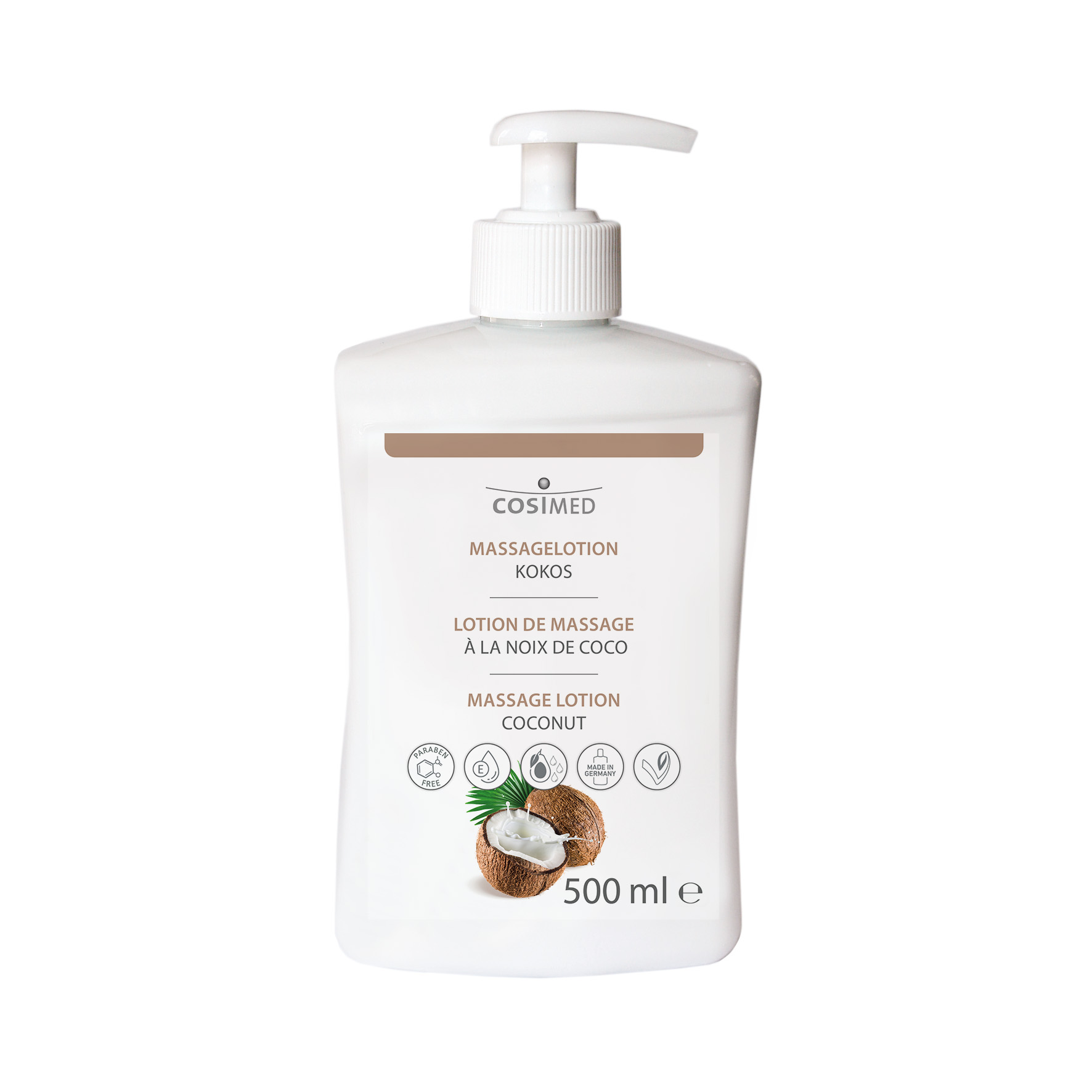 cosiMed Massagelotion Kokos 500 ml Flasche mit Spender