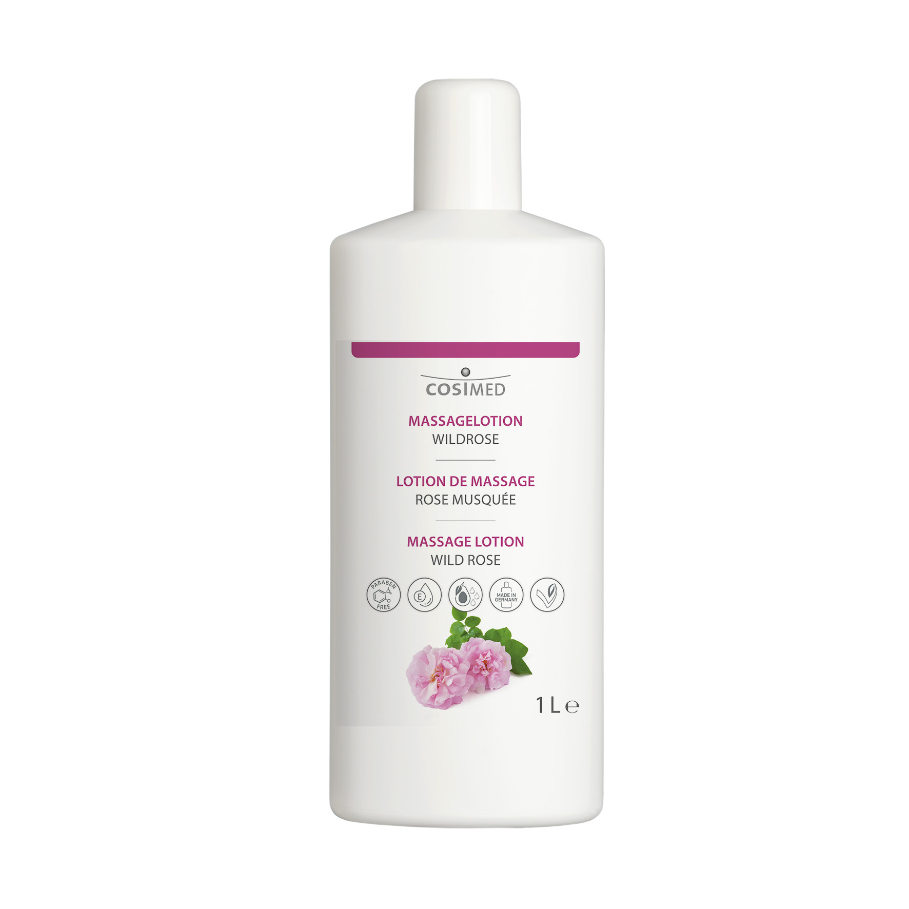 cosiMed Massagelotion Wildrose 1 Liter Flasche